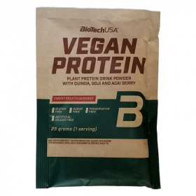 BioTechUSA Vegan protein erdei gyümölcs ízű fehérje italpor 25g