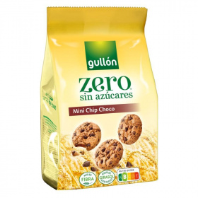 Gullón mini chip choco zero keksz (csokoládé darabkákkal, édesítőszerrel) 75g