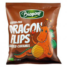 Biopont bio dragon flips kukorica snack (sós karamellás) 25g