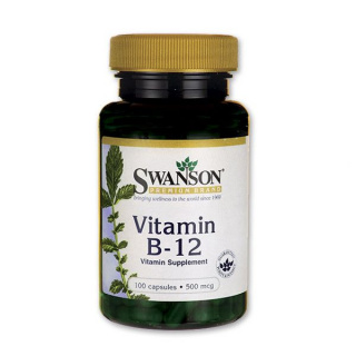 Swanson B12-vitamin 500mcg (kobalamin) kapszula 100db