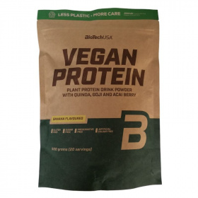 BioTechUSA Vegan protein banán ízű fehérje italpor 500g