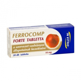 Ferrocomp Forte tabletta vashiány kezelésére 100db