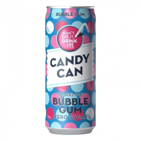 Candy Can Bubble Gum zero sugar üdítőital 330ml