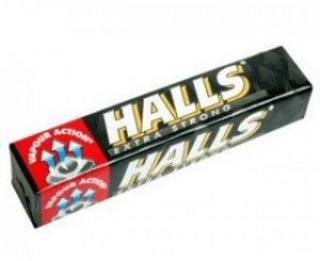 Halls extra strong cukor 33,5g