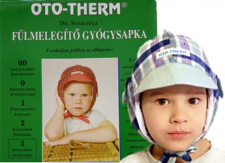 Oto-therm fülmelegítő gyógysapka (3) kisfiúknak hőtároló betéttel