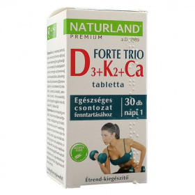 Naturland D3+K2+Ca Forte Trio tabletta 30db