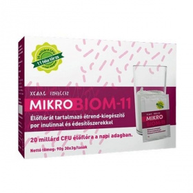 Mikrobiom-11 élőflórát tartalmazó étrend-kiegészítő por inulinnal és édesítőszerekkel 30x3g