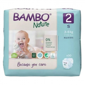 Bambo Nature eldobható pelenka 2-es méret, 3-6 kg, 30db