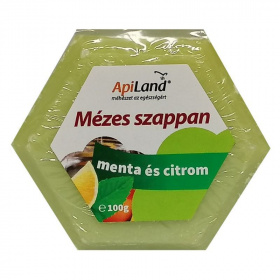 ApiLand természetes mézes szappan - méz-, menta és citrom 100g