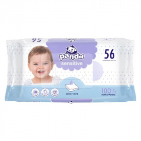 Panda nedves babatörlőkendő - sensitive 56db