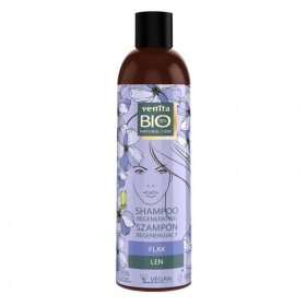 Venita 95% bio natural vegán regeneráló hajsampon (sérült, törékeny hajra lenmag kivonattal) 300ml