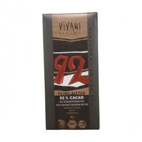 Viva Naturani bio étcsokoládé 92% kakaóval kókuszcukorral 80g