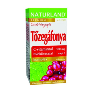 Naturland tőzegáfonya komplex kapszula C-vitaminnal és nyírfakivonattal 30db