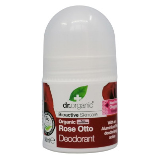 Dr. Organic alumíniummentes dezodor bioaktív damaszkuszi rózsaolajjal 50ml