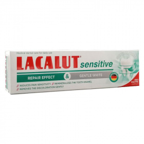 Lacalut fogkrém - sensitive, repair effect, gentle white 75ml