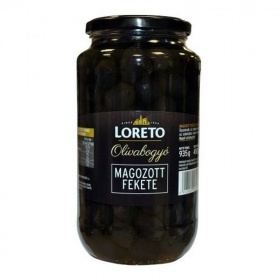 Loreto magozott fekete olivabogyó 900g