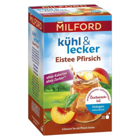 Milford kühl & lecker barack ízű hidegen elkészíthető fekete tea (20db) 50g