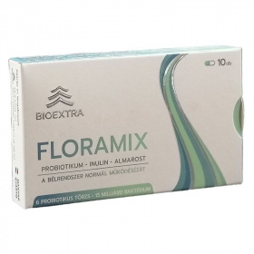 Bioextra floramix élőflórát és inulint tartalmazó kapszula 10db - kifutó