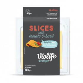 Violife Slices növényi sajt - szeletelt, paradicsom-bazsalikom 200g