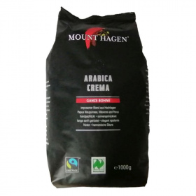 Mount Hagen Arabica Crema bio pörkölt szemes kávé 1000g