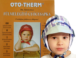 Oto-therm fülmelegítő gyógysapka (0) kisfiúknak hőtároló betéttel