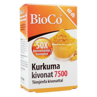 BioCo Kurkuma kivonat 7500 Tömjénfa kivonattal kapszula 60db