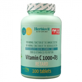 Herbiovit Vitamin C1000+D3 retard tabletta 100db