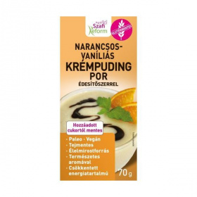 Szafi Reform narancsos-vaníliás krémtúró ízű pudingpor édesítőszerrel 70g
