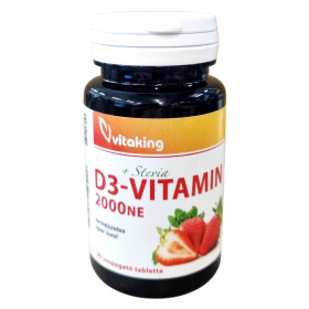 Vitaking Vitamin D3 2000IU epres szopogató tabletta 90db