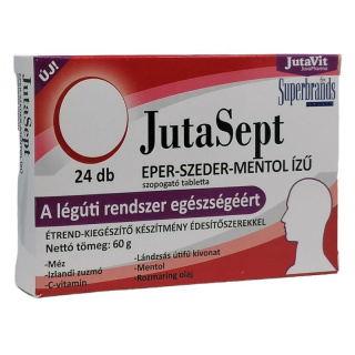 JutaSept eper-szeder-menthol szopogató tabletta 24db