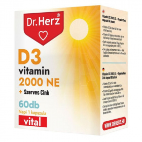 Dr. Herz d3-vitamin 2000NE+szerves cink kapszula 60db