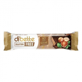 Diabette No Added Sugar szelet mogyorós krémmel töltött csokibev ostya 26g