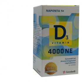 Goodwill D3-vitamin 4000NE rágótabletta 90db