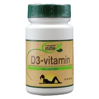 Vitamin Station D3-vitamin tabletta 90db
