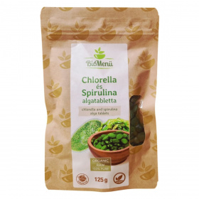 Biomenü bio chlorella és spirulina (250db) tabletta 125g