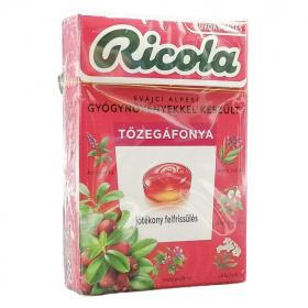 Ricola Tőzegáfonya gyógynövényes cukorka 40g