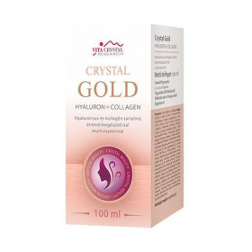 Crystal Gold Hyaluron + Collagen multivitaminnal étrendkiegészítő ital 100ml