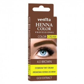 Henna Color tartós szempilla és szemöldök krémfesték (középbarna, goji bogyóval) 15g