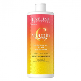 Eveline Vitamin C 3x action fényesítő micellás arclemosó víz 500ml