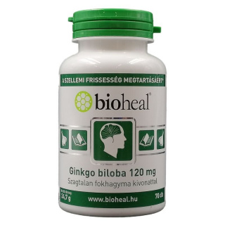 Bioheal gingko biloba 120mg tabletta szagtalan fokhagyma kivonattal 70db