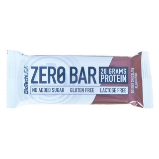 BioTechUSA Zero Bar fehérje szelet - dupla csokoládé 50g