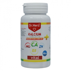 Dr. Herz Kalcium + Magnézium + Cink + D3 tabletta 90db