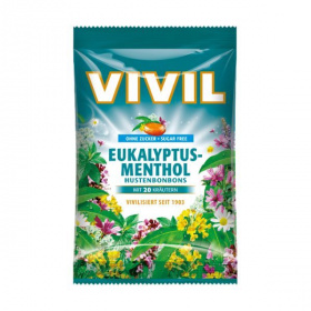 Vivil cukormentes torokcukor - mentol-eukaliptusz 60g