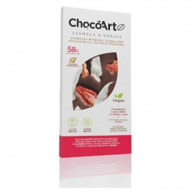 Chocoartz szamóca és kókusz cukormentes csokoládé (kókusztejjel) 75g