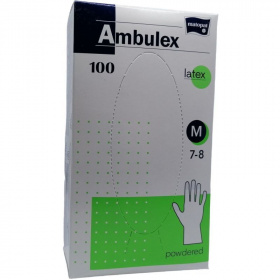 Ambulex latex vizsgálókesztyű (M, púderes) 100db