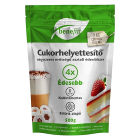 Benefitt cukorhelyettesítő - eritrit, stevia, szukralóz, 4x erősségű 500g
