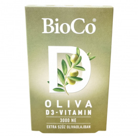 BioCo Oliva D3-vitamin 3000 NE lágyzselatin kapszula 60db