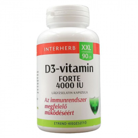 Interherb XXL D3-vitamin 4000NE Forte kapszula 90db