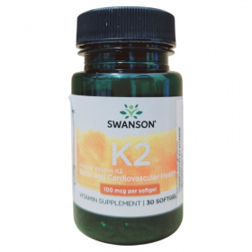 Swanson K2-vitamin 100mcg lágyzselatin kapszula 30db