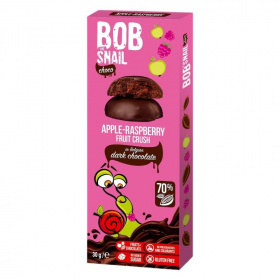 Bob Snail gyümölcs snack étcsokoládéban (alma-málna) 30g